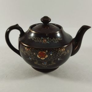 Antique Floral Design Teapot Collection Japanese Traditional Xmas Kitchenware